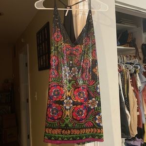 Sequin free people cami dress
